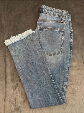 Juicy Couture Fringe Hem Blue Jeans